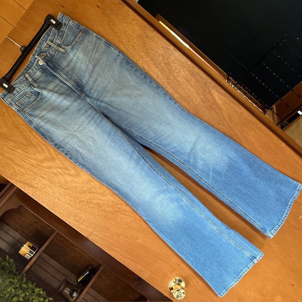 Blue Flared Denim Jeans